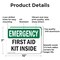 Signmission First Aid Kit Inside, 10 in W x Rectangle, Aluminum OS-2PACK-EM-A-710-L-10370 - alternate 8